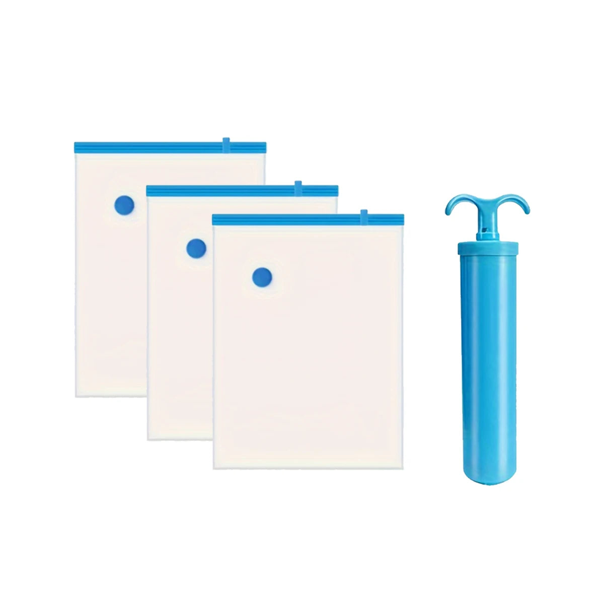 Vacuum Storage Bag With 1 Hand Pump, Portable Plastic Travel Bag Clothes Storage Bag, For Blankets, Bedding, Clothes, Quilts, Du