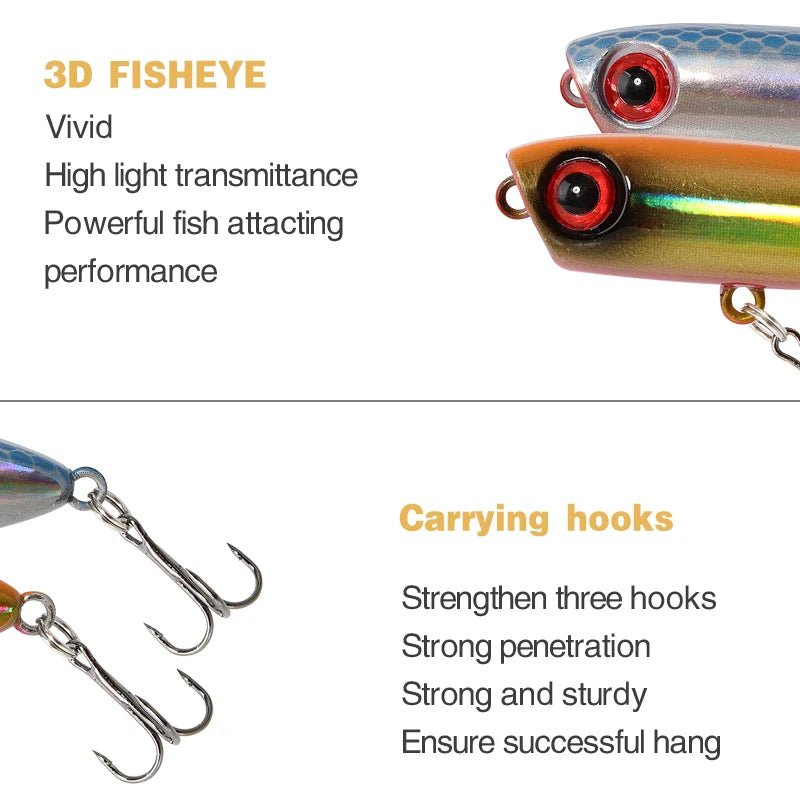 1pcs 45mm 3g Sinking Pencil Fishing Lures Mini Popper Walking Dog Artificial Hard Bait Pesca Wobbler Swimbait Tackle Accessories