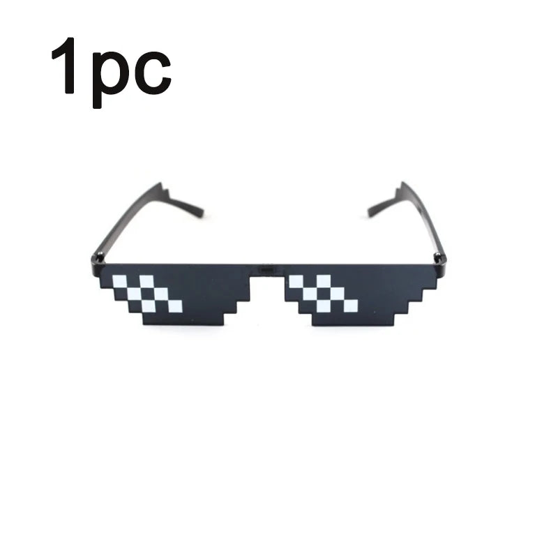Mosaic Sunglasses Cool Party Vintage Shades Eyewear For Men Pixelated Sunglasses Funny Women Glasses
