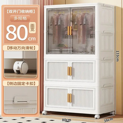 Natural Shelves Wardrobes Organizer Clothes Jeans Shelf Drawer Wardrobe Stackable Storage Stoffen Klerenkast Home Furniture