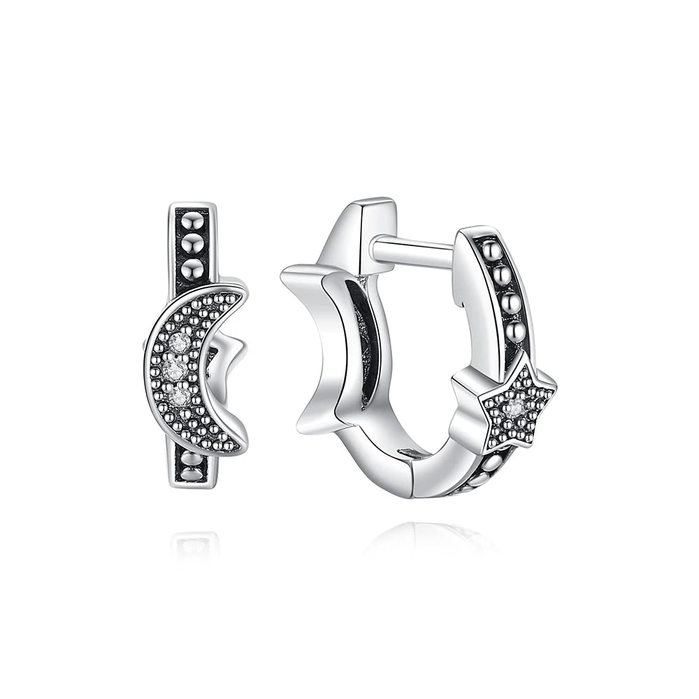 New 2026 Original 925 Sterling Silver Earrings For Women Piercing Hoop Love Heart Earings Rose Gold Wedding Gift Luxury Jewelry