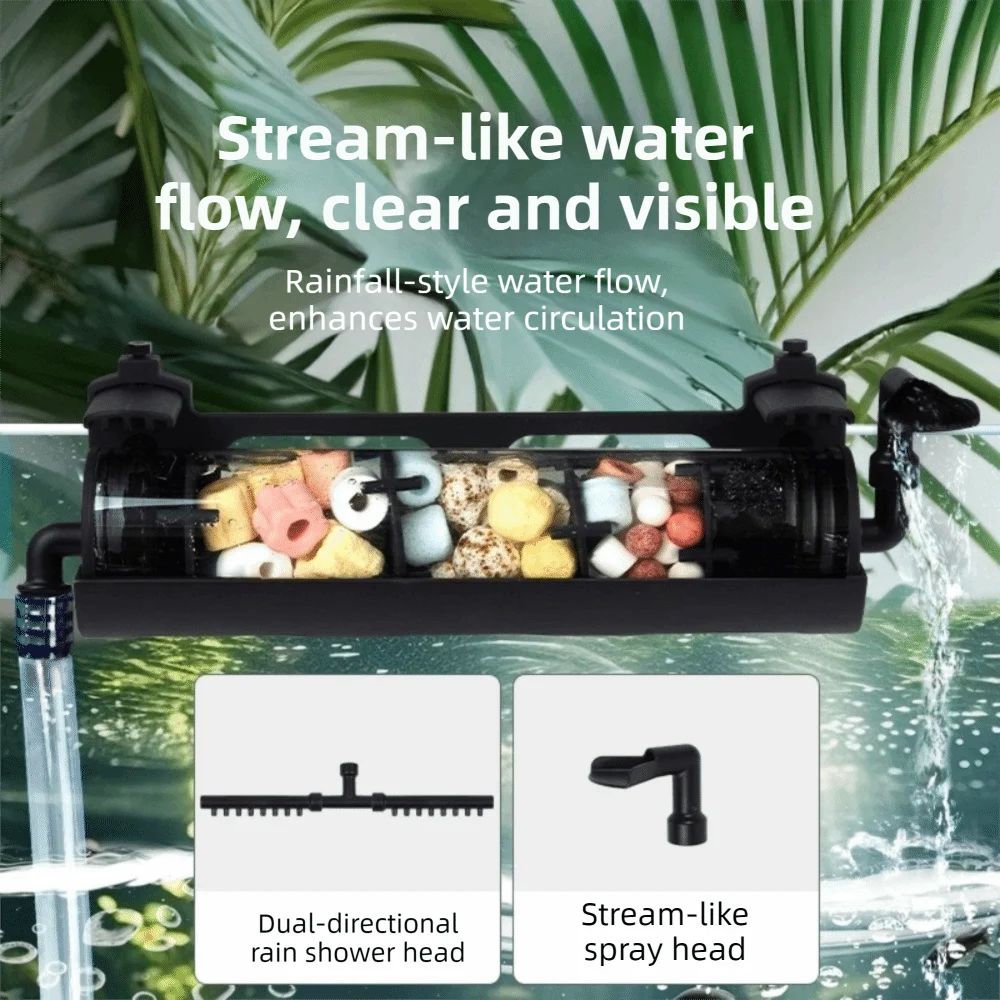 Multi-function Fish Tank Filter Efficient Top-mounted Filter External Filter Box Drip Overflow Fish Water Purifier