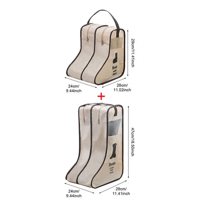 Shoes Storage Bags Cover Long Riding Rain Boots Dustproof Organizer Portable Travel Zipper Pouch Accessories Supplies Item