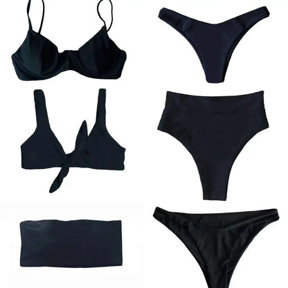Black Swimsuits & Swim Trunks Can Be Freely Matched