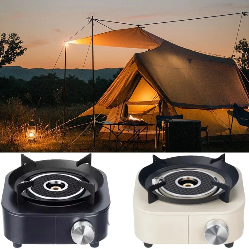 Portable Outdoor Gas Stove, Windproof Design Camping Stove, Multifunctional Outdoor Picnic Stove, Suitable for Camping Trips