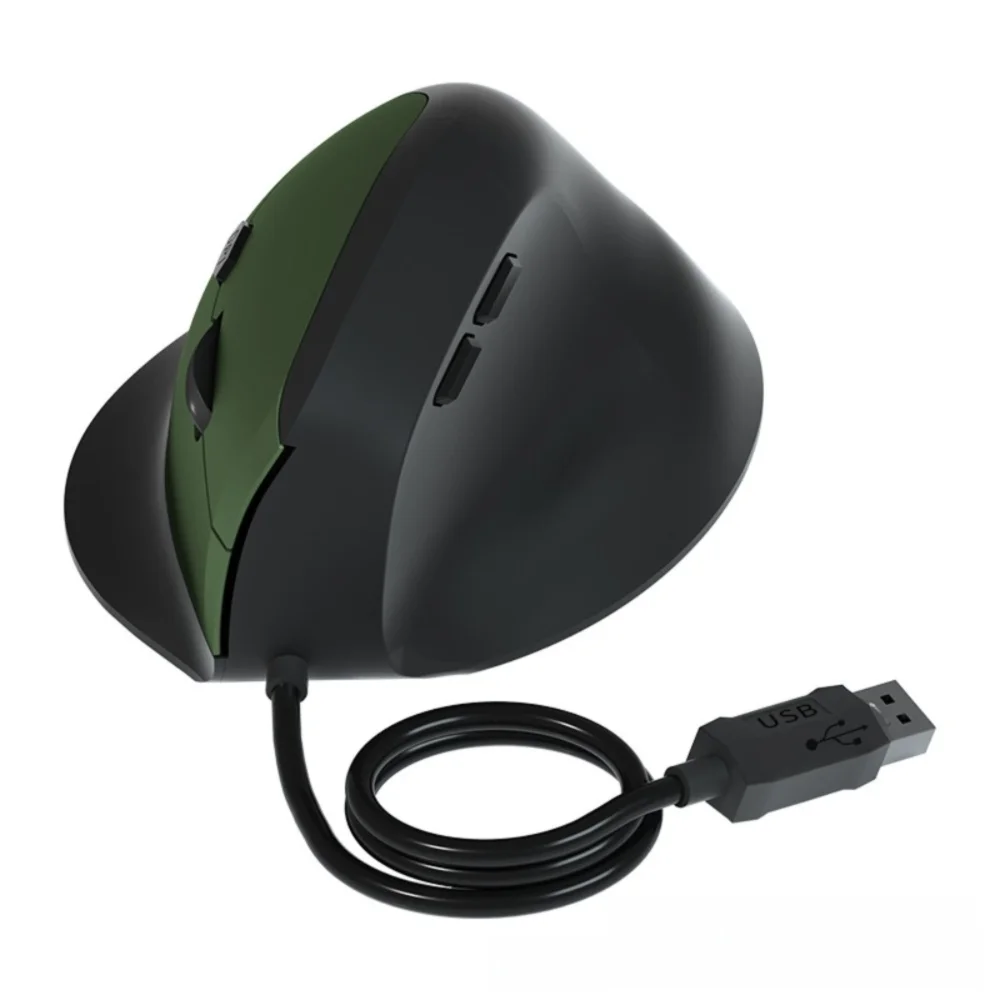 800/1200/1600DPI 2.4G Ergonomic Optical Mouse 6 Mute Buttons Comfortable Gaming Mice ABS Vertical Mouse Gaming Mice Office