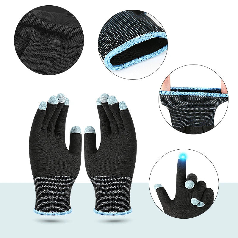 [F] 1Pair All Finger Operations Gaming Gloves Providing Accurate Screen Interaction For Mobile Devices For Winter Warmth