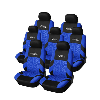 AUTOYOUTH 7PCS Universal Car Seat Cover Fashion Tire Indentation Car Seat Cover Fit for Cars Trucks & SUVs Automotive Interior