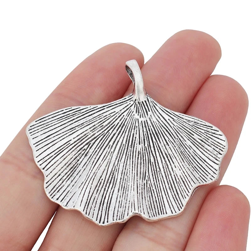 5pcs Antique Silver Color Large Tribal Branch Leaf Charms For DIY Fashion Necklace Jewellery Making Findings Accessories