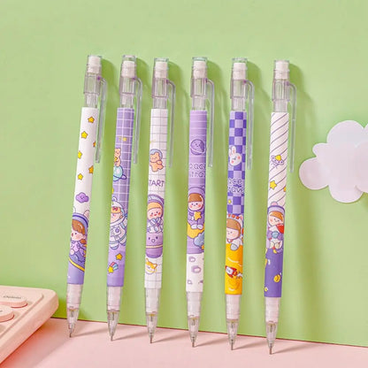 Pencil Refill 0.5mm Mechanical Pencil Animals Peach Automatic Pencils Cartoon Cute Press Pen Students Prize