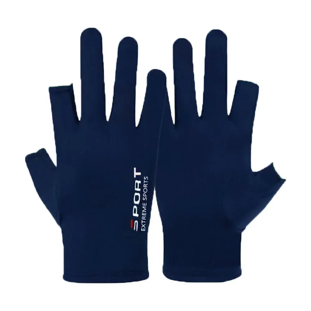 Sun Protection Gloves Half Finger Gloves Ice Silk Screen Gloves Men Fishing Gloves Women Gloves Summer Sunscreen Gloves