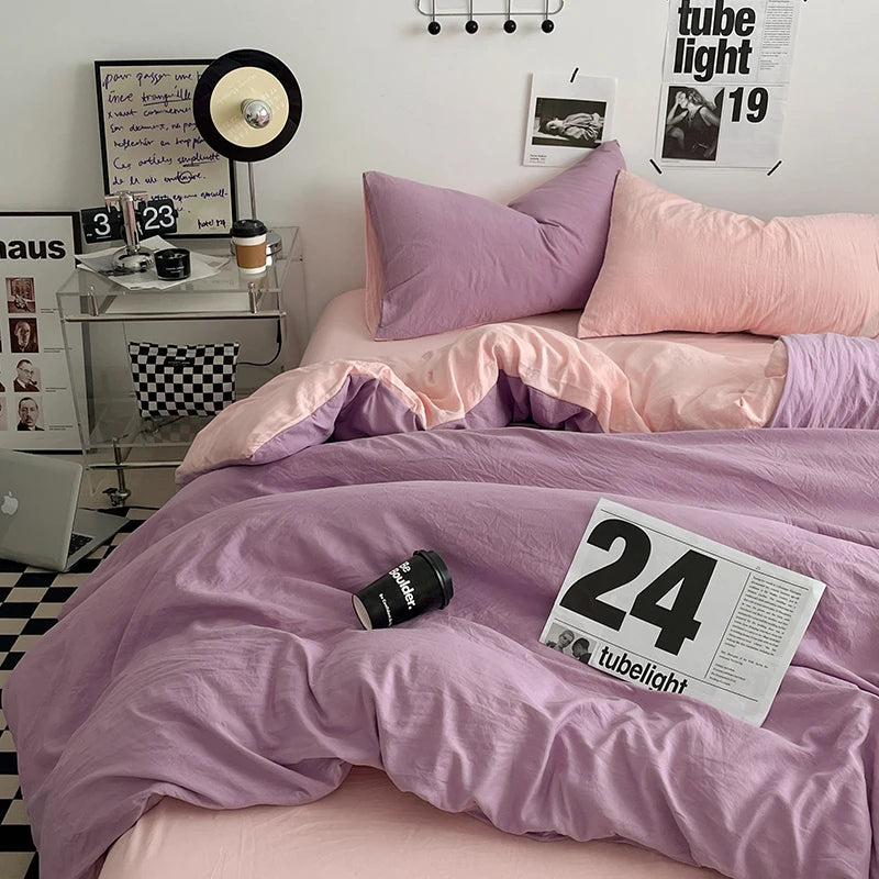 Bedding Comforter sets Duvet Cover bedsheets set with pillowcase Bedding Linens Set for Queen/King Bed edredones de cama