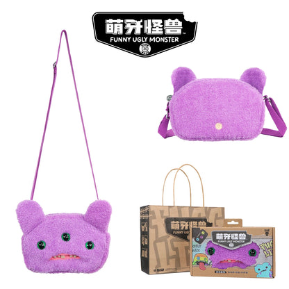 Fugglers Ugly Teeth Monster Bag Crossbody Cute Plush Wallet Plush Bag Fuggs Crossbody Bag with Shoulder Strap Animal Plushies