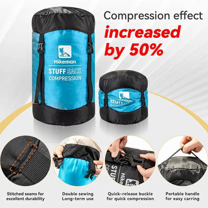 Outdoor Sleeping Bag Compression Bag - Camping Travel Storage Organizer for Clothes & Gear, Large Capacity Portable Packing Bag