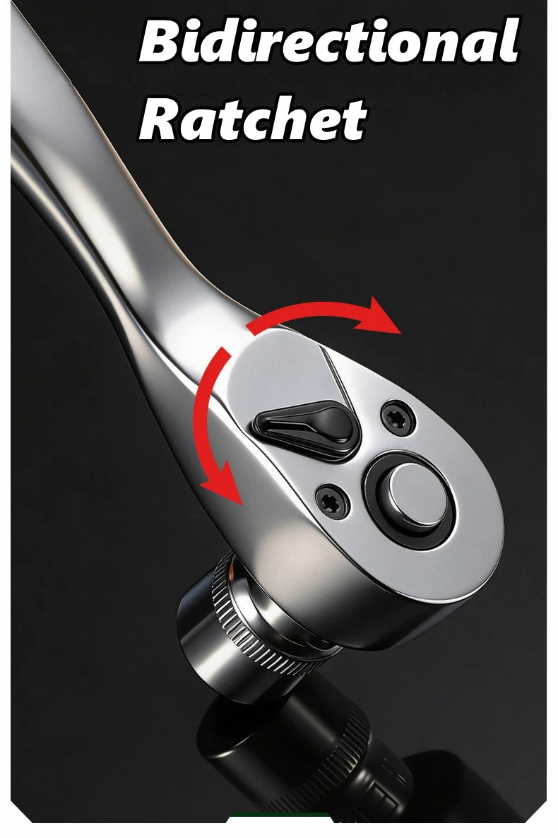 72 Tooth Ratcheting Wrench Set 1/4 3/8 1/2 Inch Auto Quick Repair Wrench Labour-Saving Ratchet Wrench Set Hand Tools