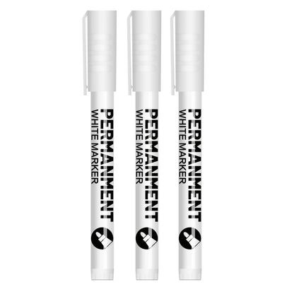 White Paint Pen for Rock Painting,Stone,Ceramic,Glass,Wood,Tire,Fabric,Metal,Canvas. Set of 3/6 Acrylic Paint White Marker