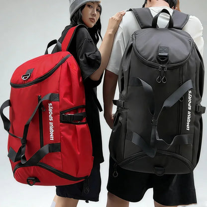 Backpack for Men and Women Suitable for Travel Tourism Hiking Camping Backpack Gym Fitness Bag with Shoes Pocket Outdoor Duffel