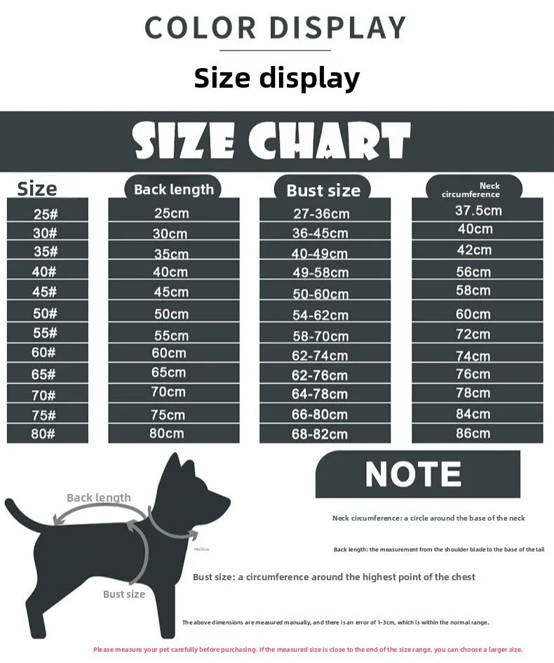 Pet clothing Pet dog raincoat Autumn and winter waterproof dog jacket Household large and medium-sized dogs wear pet coat