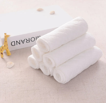 2/5/10pcs Baby Reusable Diapers Washable Ecological Nappies Inserts Cotton Cloth Diapers for Children Breathable Absorbent