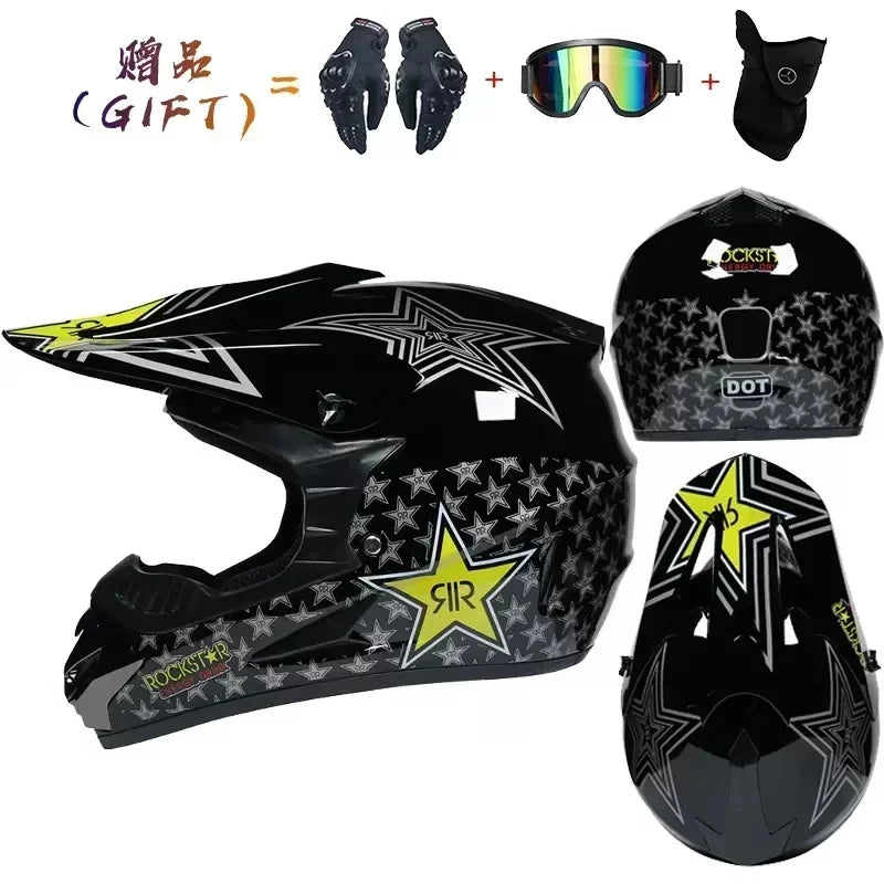 Motorcycle Helmet Full Face Racing Off Road Cross Motorcross Capacete Motocross Cascos Para Motos Mountain Downhill Bicycle DOT