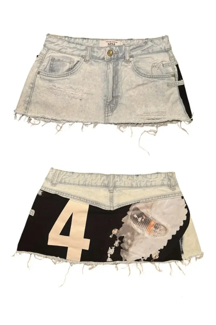 Y2K Fashion Mini Skirt Womens Harajuku Retro Camouflage Graphic Print Army Green Short Skirt Goth Multi Pockets Low Waist Shorts