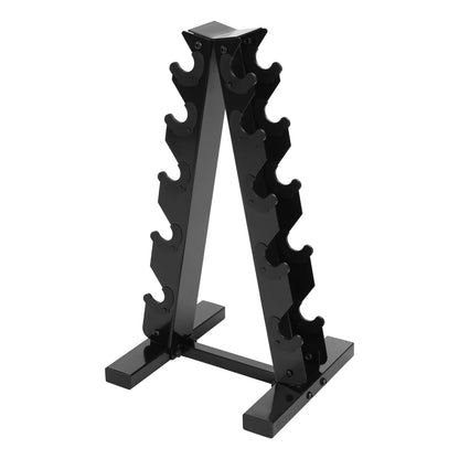Steel Weight Plate Dumbbell Rack Storage Tree for 5 Pairs Dumbbells 100kg Capacity Weight Plate Holder Black/White