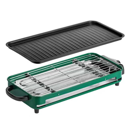 New stainless steel frying and grilling dual-purpose smokeless barbecue grill non-stick electric bakeware household high power