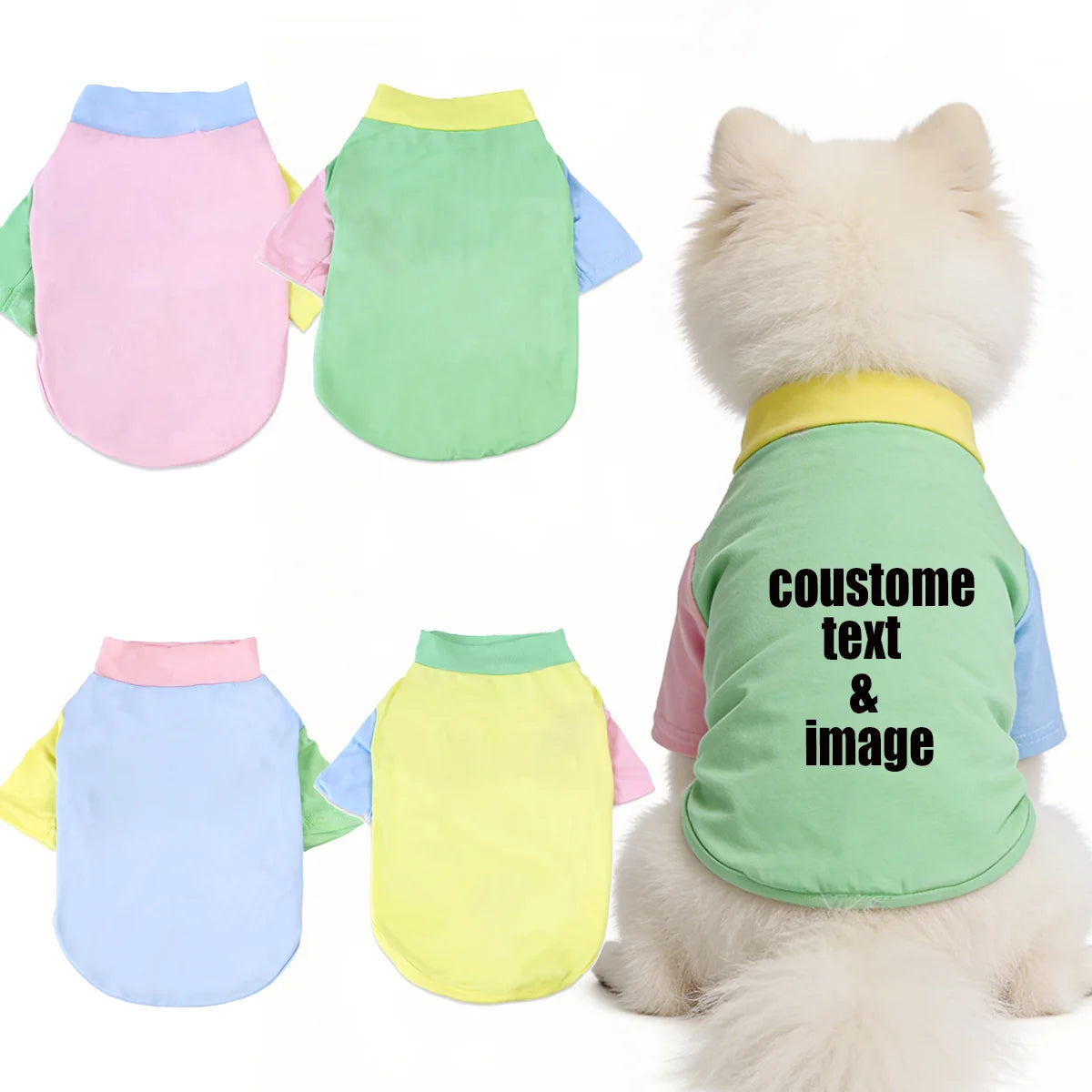 1 Pc Pet T-shirt  Fashionable Cartoon Bear Soft Breathable Dog Vest Cat Casual Clothes