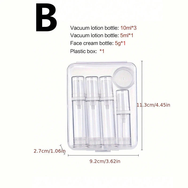 Travel Bottle Set Vacuum Bottle Spray Empty Bottle Water Emulsion Liquid Foundation Bottle Portable Essential Oil Bottle