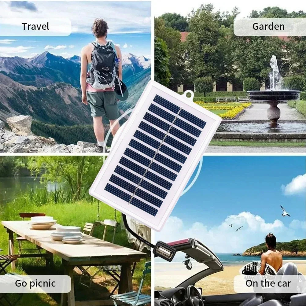 1/2PCS Portable Solar Charger Portable Solar Charger-USB Output for Outdoor Use -for Travel and Camping,Flashlight,Fan Charging