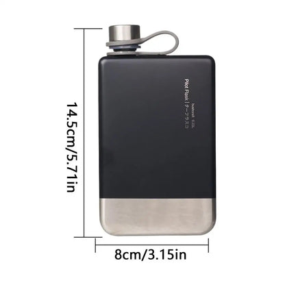 Flat Wine Bottle For Camping Stainless Steel Water Bottle Portable Outdoor Coffee Maker Camping Fuel Kerosene Bottle For Camp