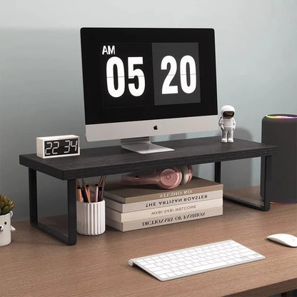 Hot 30/40cm Base Bracket Monitor Raising Stand  Desktop Computer Heightening Shelf Home Office Storage Holders Rack Organizer