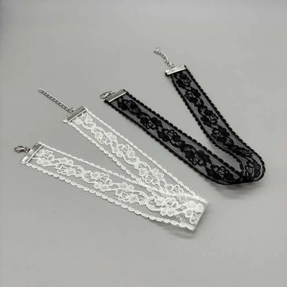 Short Lace Choker Nekclace for Women Girl Black White Color Fashion Romantic Necklace Gift for Party Wholesale Neck Jewelry
