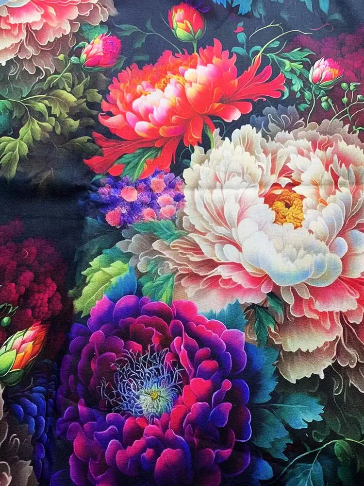 Cotton Fabric Digital Printing HD Fairy Tale Dream House Elf for DIY Handmade Sewing Clothes Bags Dresses by Half Meter