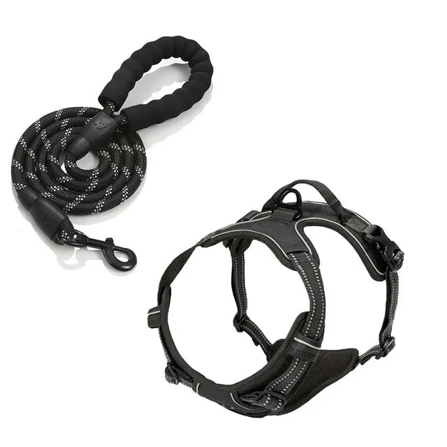 Dog Collars Harness Big Vests Leash Reflective Chest Strap Large Dog Chain Traction Rope Dog Pet Supplies Puppy Accessories
