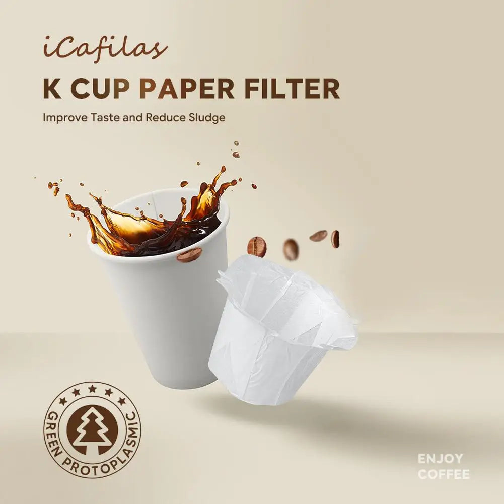 100pcs Paper Filters Cups Replacement K-Cup Filters For Keurig K-Cup Stunning Coffee Filters
