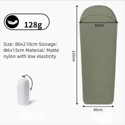 Summer Sleeping Bag Liner Antibacterial Thin Lightweight Travel Sleep Sack Dirt Proof Portable Compact Camping Hiking Outdoor