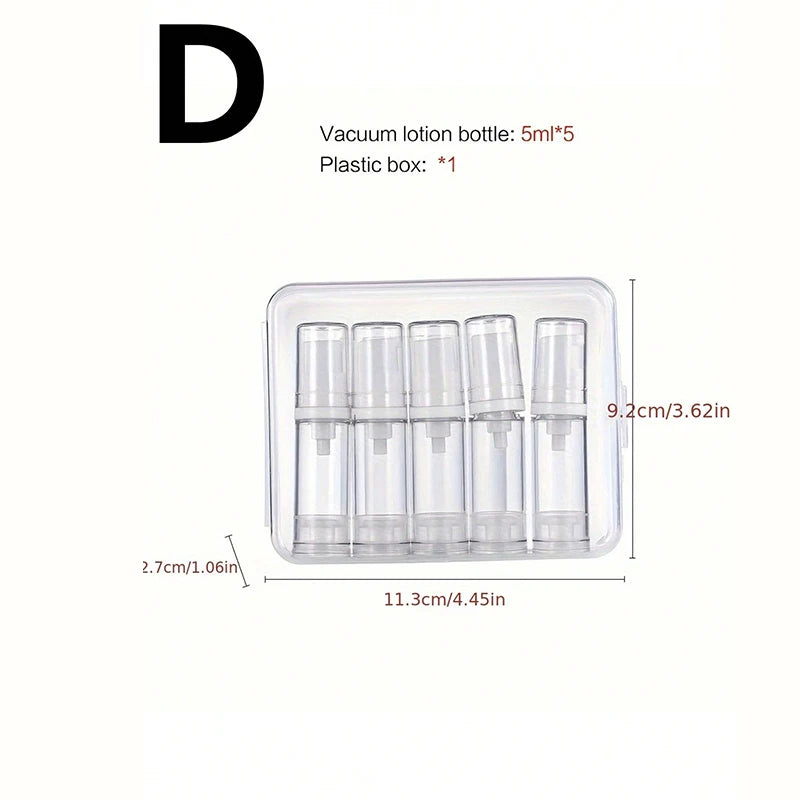 Travel Bottle Set Vacuum Bottle Spray Empty Bottle Water Emulsion Liquid Foundation Bottle Portable Essential Oil Bottle