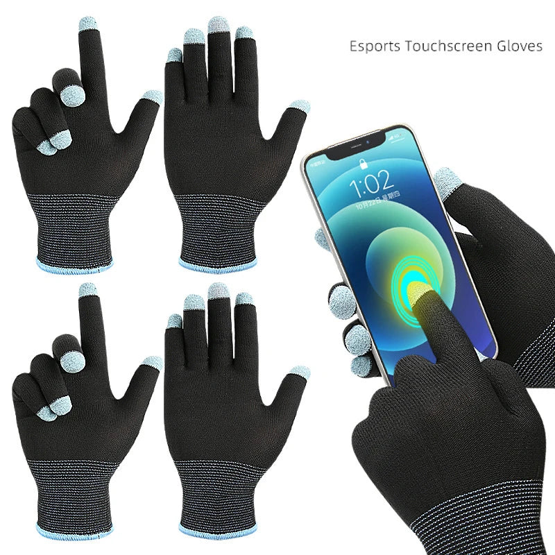 [F] 1Pair All Finger Operations Gaming Gloves Providing Accurate Screen Interaction For Mobile Devices For Winter Warmth