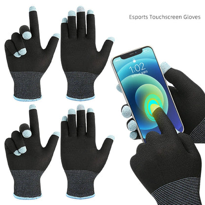 [F] 1Pair All Finger Operations Gaming Gloves Providing Accurate Screen Interaction For Mobile Devices For Winter Warmth