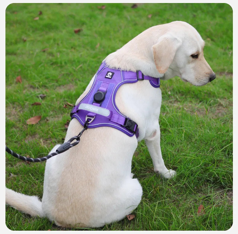 Anti Pull Dog Harness for Large Medium Dogs Reflective Escape Proof Tracker Chest Strap Breathable Adjustable Pet Supplies