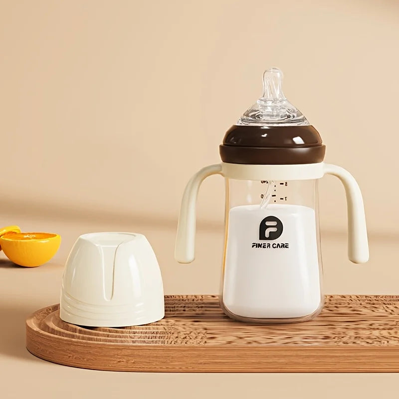 240ml baby bottle, suitable for water and formula, with handle and lid, easy to hold, unisex feeding bottle - perfect gift