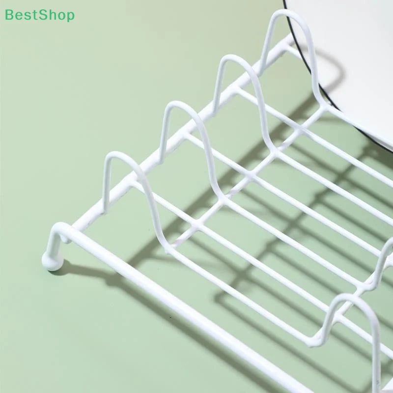 ★★★Dish Storage Racks Kitchen Bowl Plates Drainer Rack Tabletop Storage Holder Metal Tray Stand