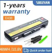 SUOZHAN For Lenovo ThinkPad E430 E530 E431 E531 E435 E440 E540 E445 E545 Z480 Z580 G480 G580 Y580 B590 Laptop Battery 45N1043