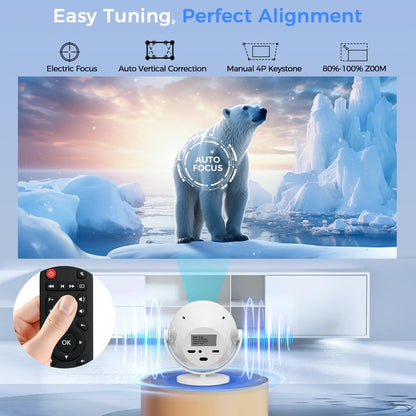 XBJ Mini Projector BL360 with WIFI BT,Protable Projector