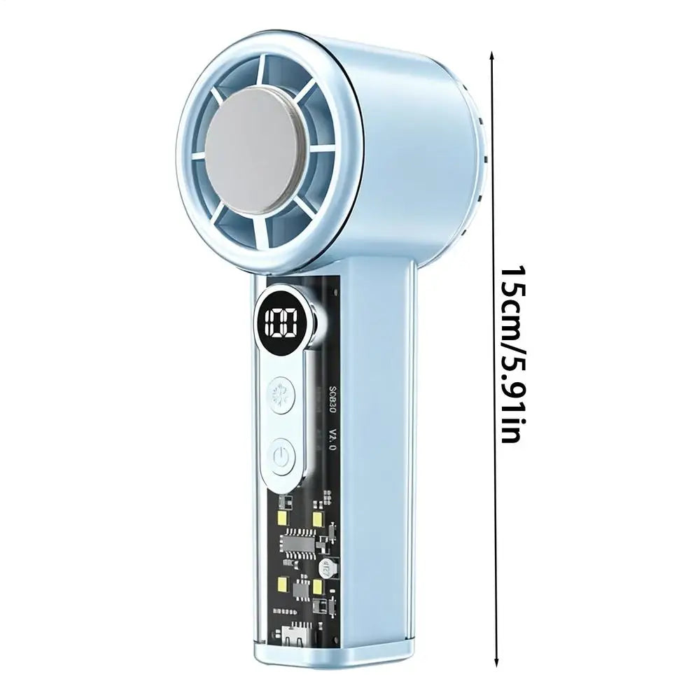 Portable Handheld Fan 5000mAh USB Rechargeable With Lanyard 100 Speeds Handheld Mini Fan For Home Travel Dormitory Picnic