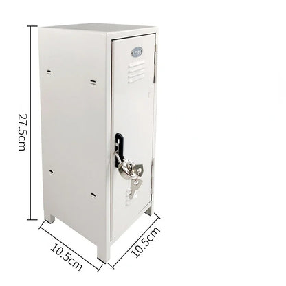 Iron Storage Box Dormitory Storage Cosmetics Paper Money Keys Bank Cards and Other Desktop Small Items Mini Locker Cabinet