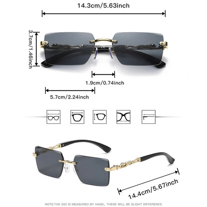 A set of frameless sunglasses, exquisite and fashionable, suitable for daily wear, travel, and boutique gifts;