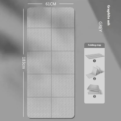 Foldable Yoga Mat Eco Friendly TPE Material Double Sided Non-Slip Lightweight Portable Travel Fitness Exercise Mat for Pilates Y