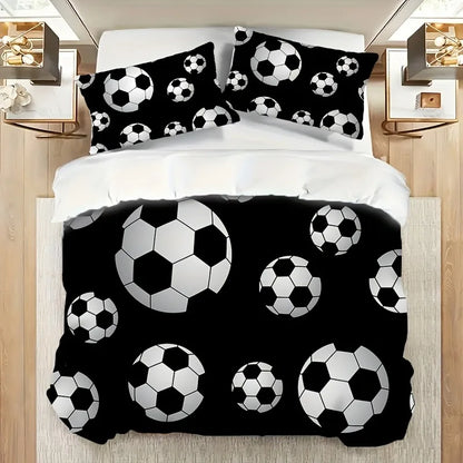 Football Duvet Cover Set Comforter Bedding 3d Children'S Bedding Set 3-Piece 1 Quilt Cover King Size